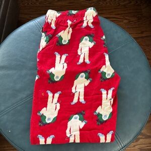 Old Navy Red and Cream Yeti Pajama Pants